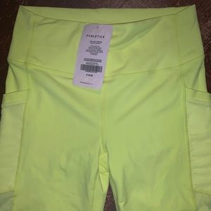 Fabletics Neon 9” Biker shorts with pockets M/8